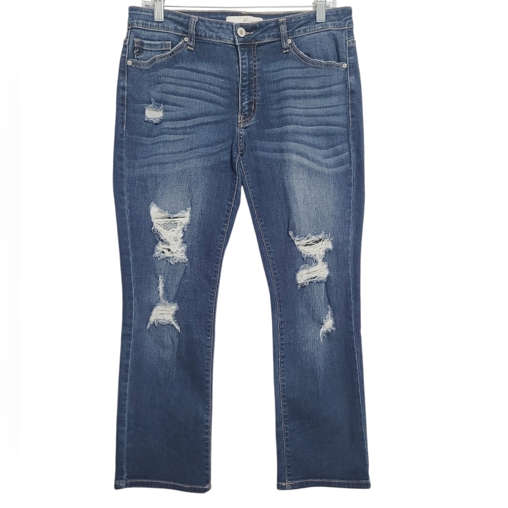 KanCan Los Angeles Distressed Slim Straight Jeans Women’s Size 28 W9 Stretch